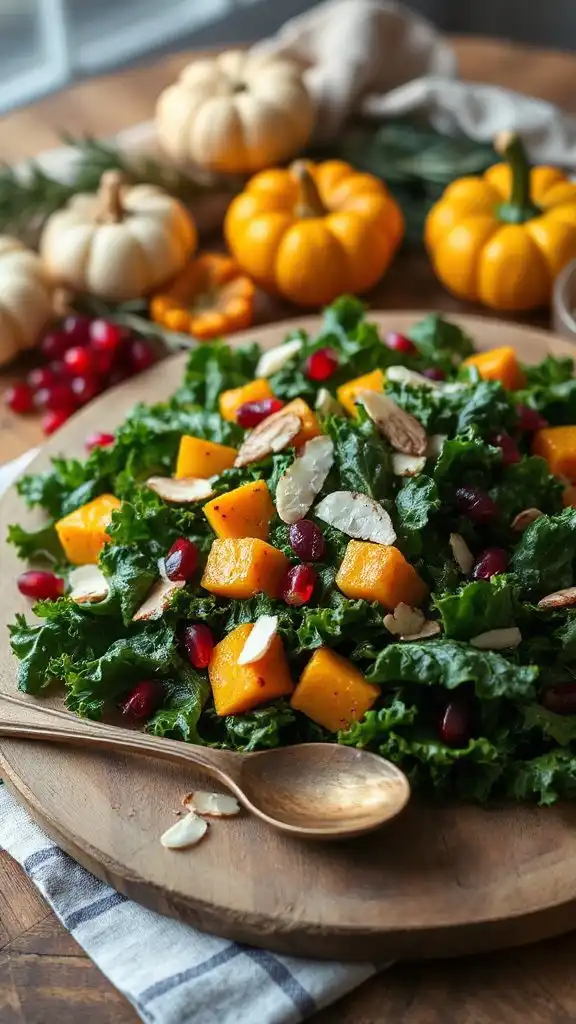 roasted squash kale salad