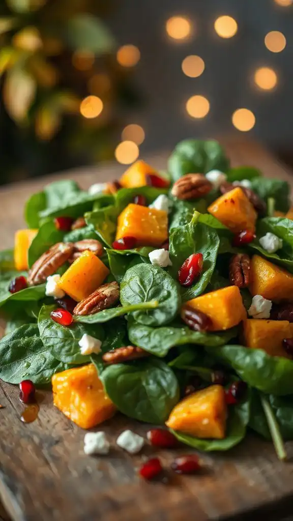 roasted squash spinach salad roasted squash spinach salad