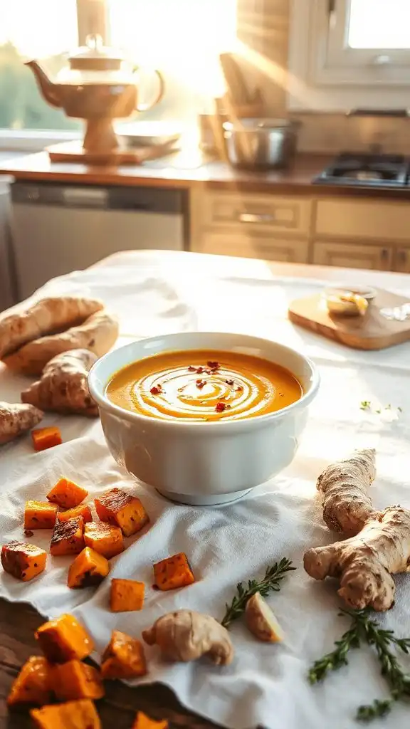 roasted sweet potato soup roasted sweet potato soup
