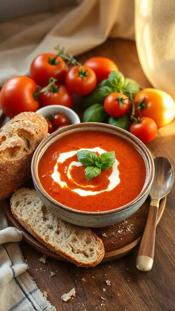 roasted tomato basil soup