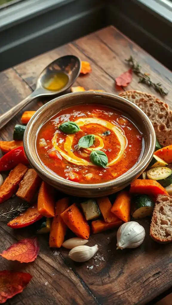 roasted vegetable minestrone soup