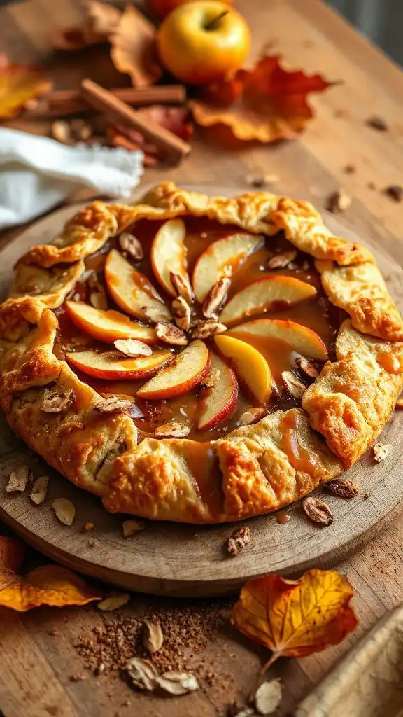 rustic caramel apple galette