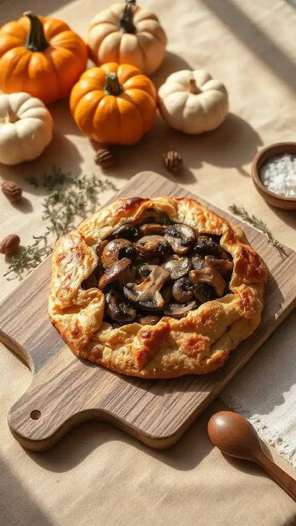 rustic mushroom thyme galette