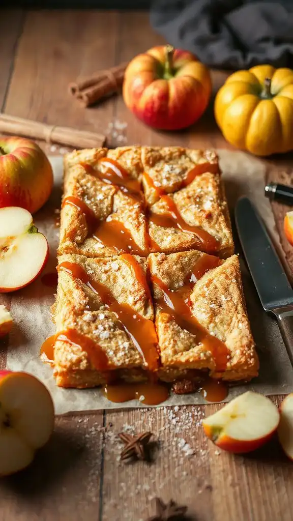 salted caramel apple pie bars