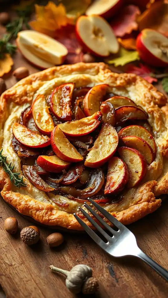 savory apple onion tart