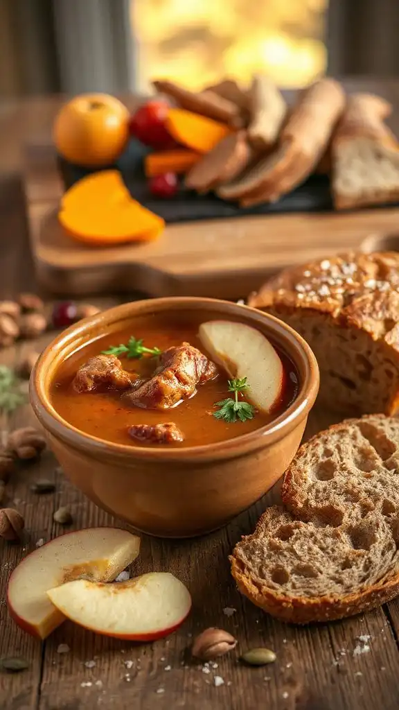 savory apple sausage soup