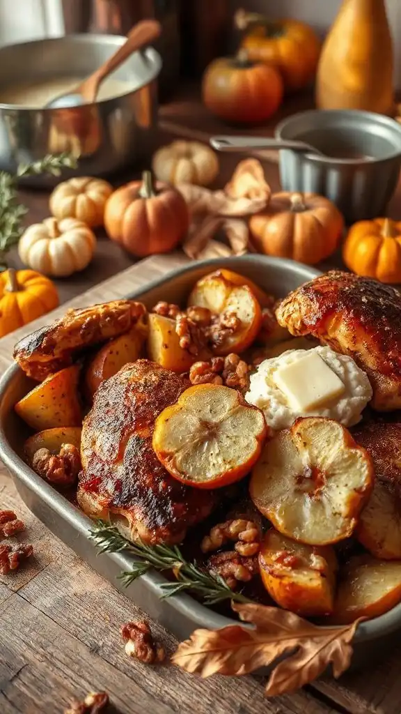 savory apple walnut chicken