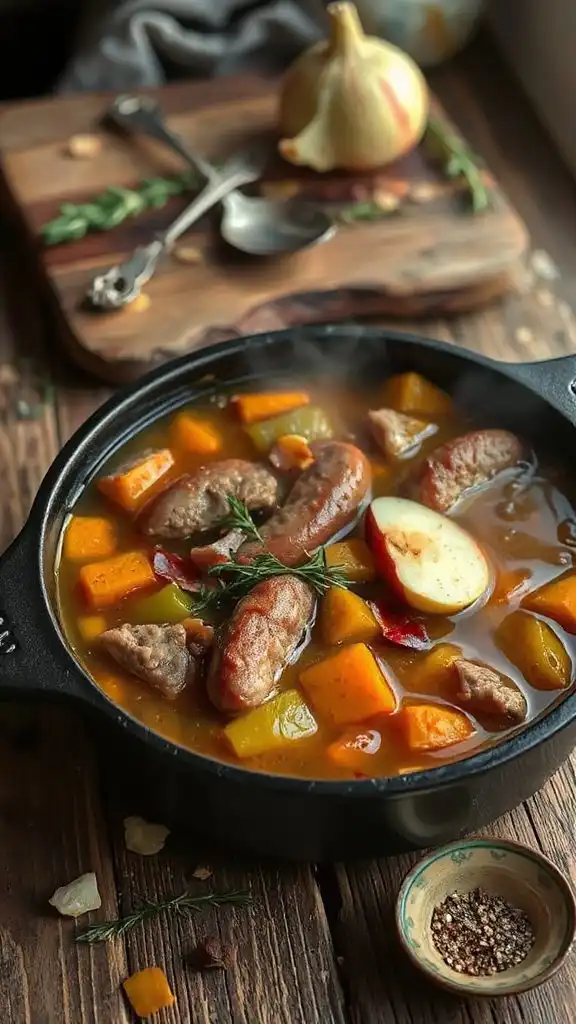 savory autumn apple stew