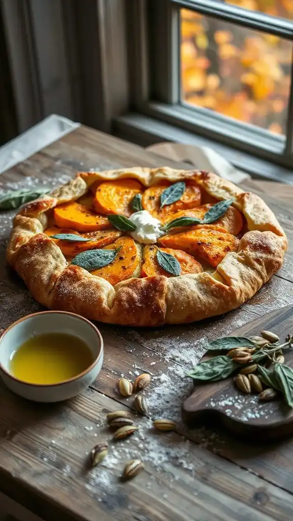 savory autumn vegetable tart
