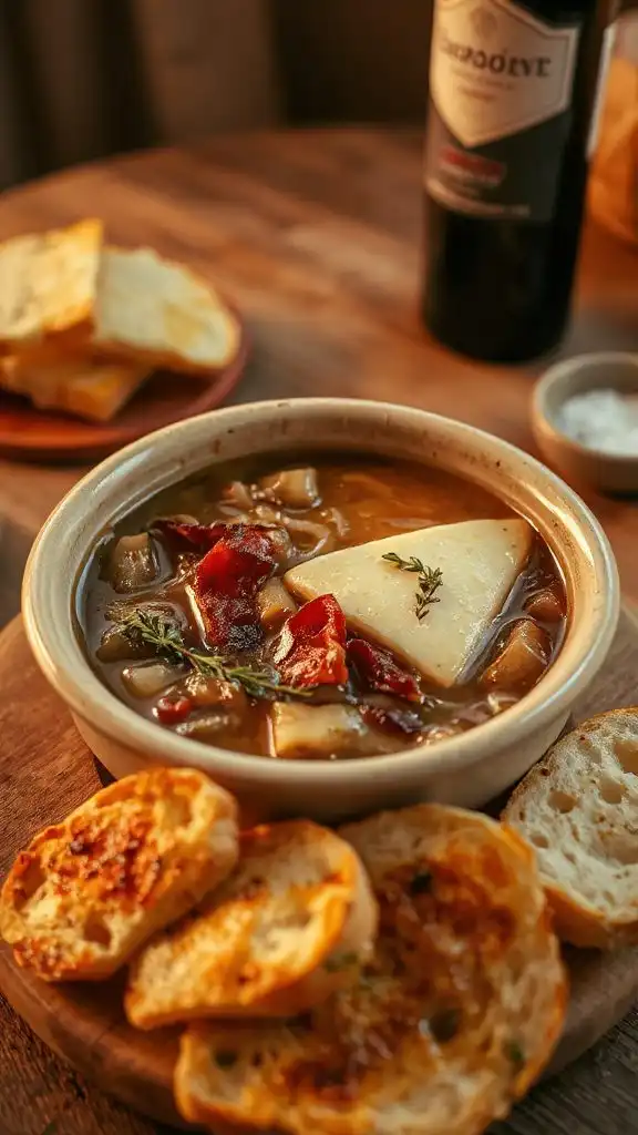 savory bacon onion soup