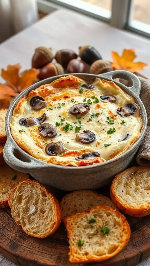 savory baked mushroom dip