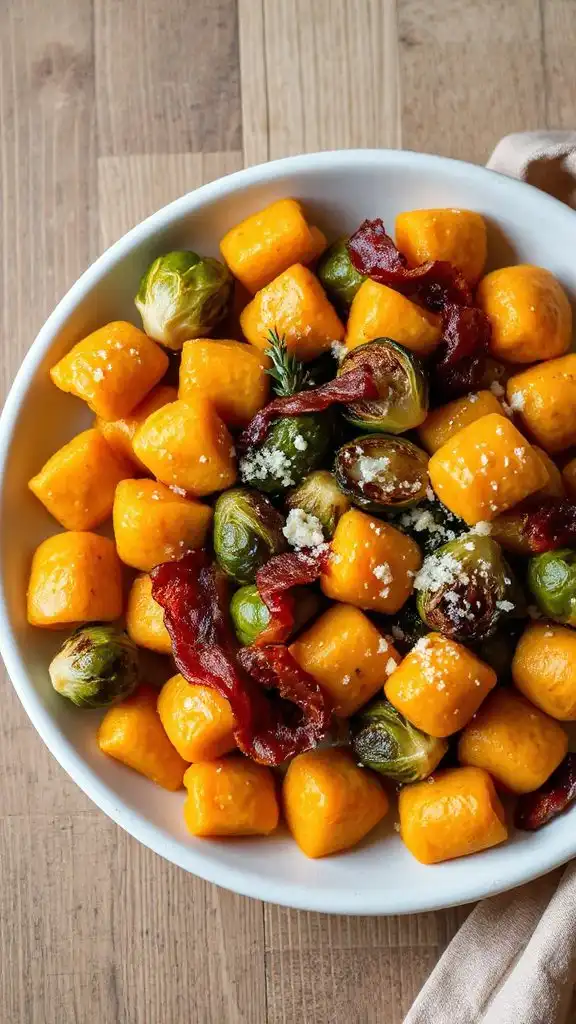 savory gnocchi with bacon