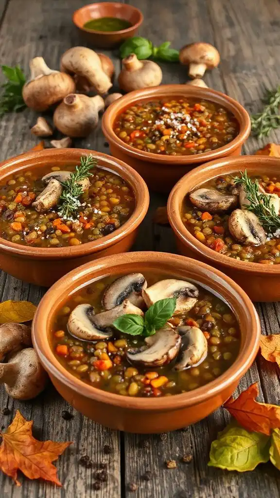 savory lentil mushroom medley