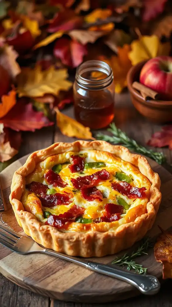 savory maple bacon quiche