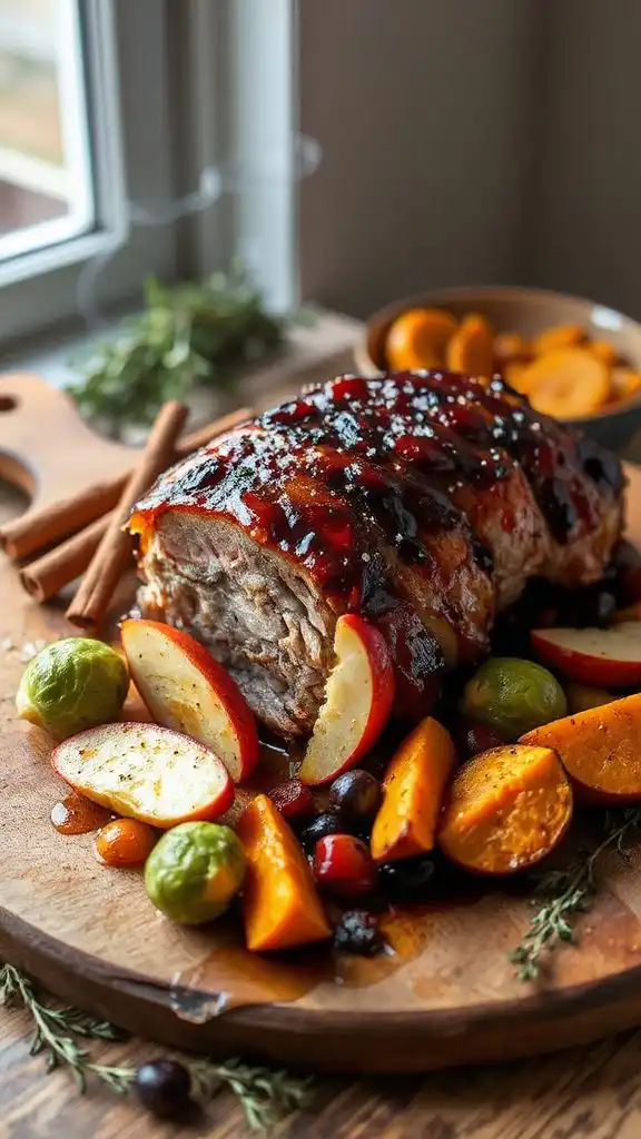 savory maple balsamic pork dish