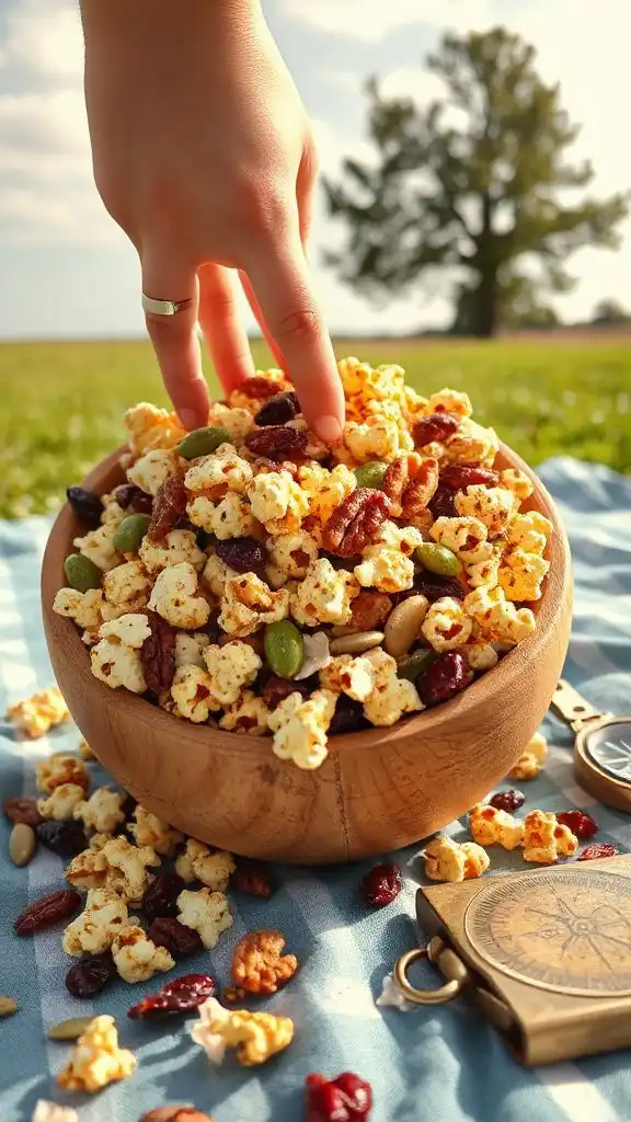 savory nutritious popcorn mix