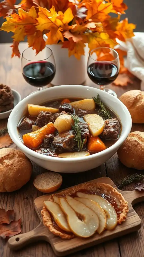 savory pear infused beef stew