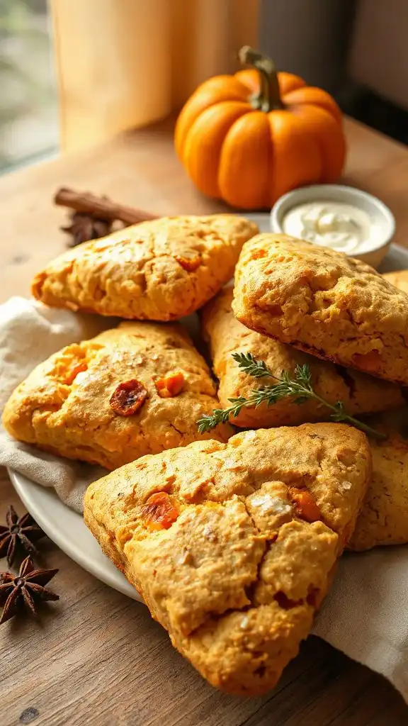 savory pumpkin cheese scones