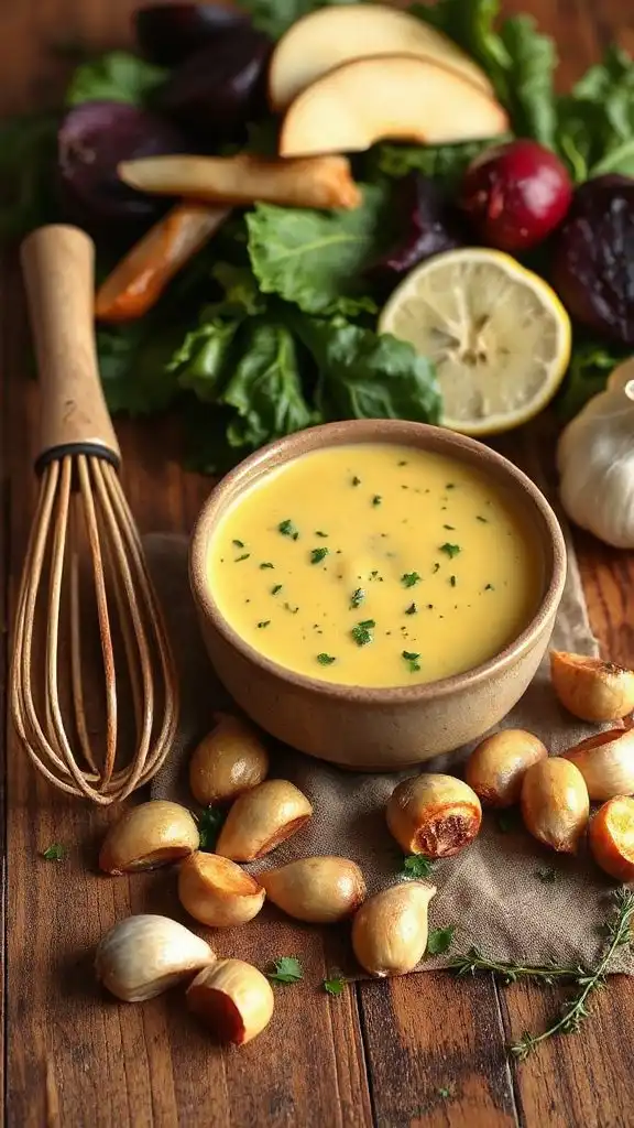 savory roasted garlic dressing