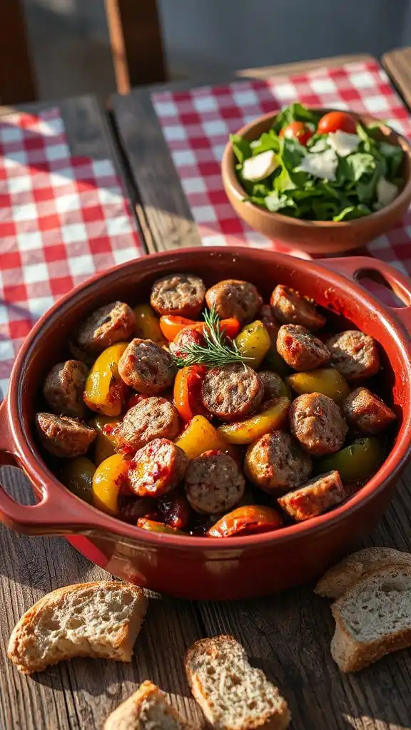 savory sausage pepper casserole