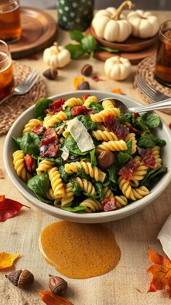 savory spinach bacon pasta