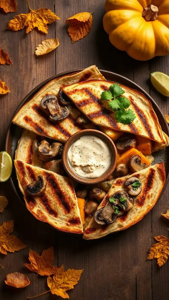 savory squash mushroom quesadillas savory squash mushroom quesadillas