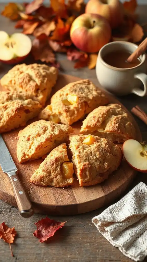 savory sweet cheese apple scones