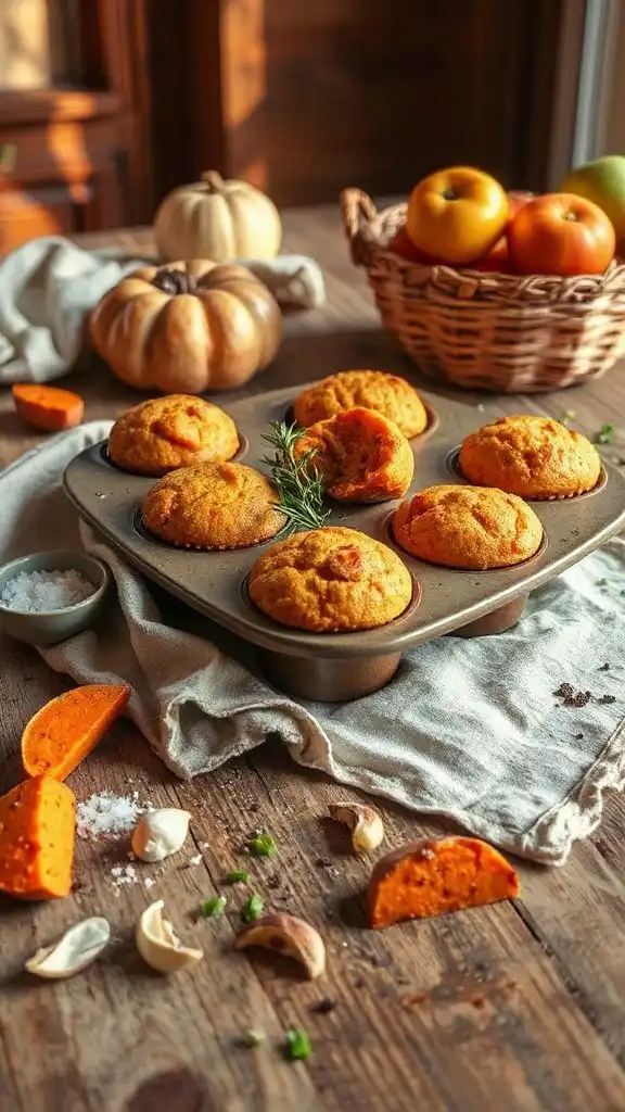 savory sweet potato muffins