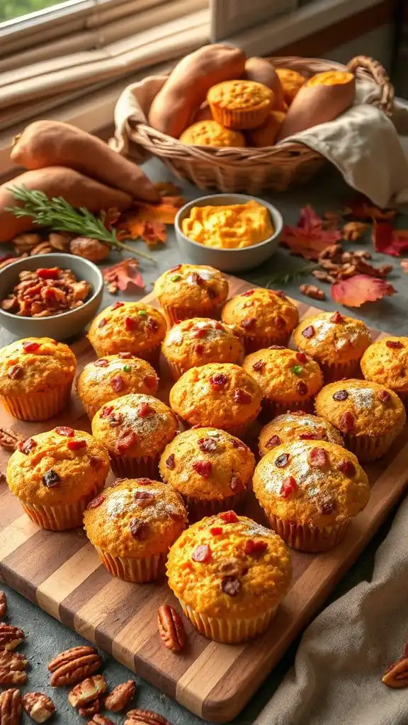 savory sweet potato muffins