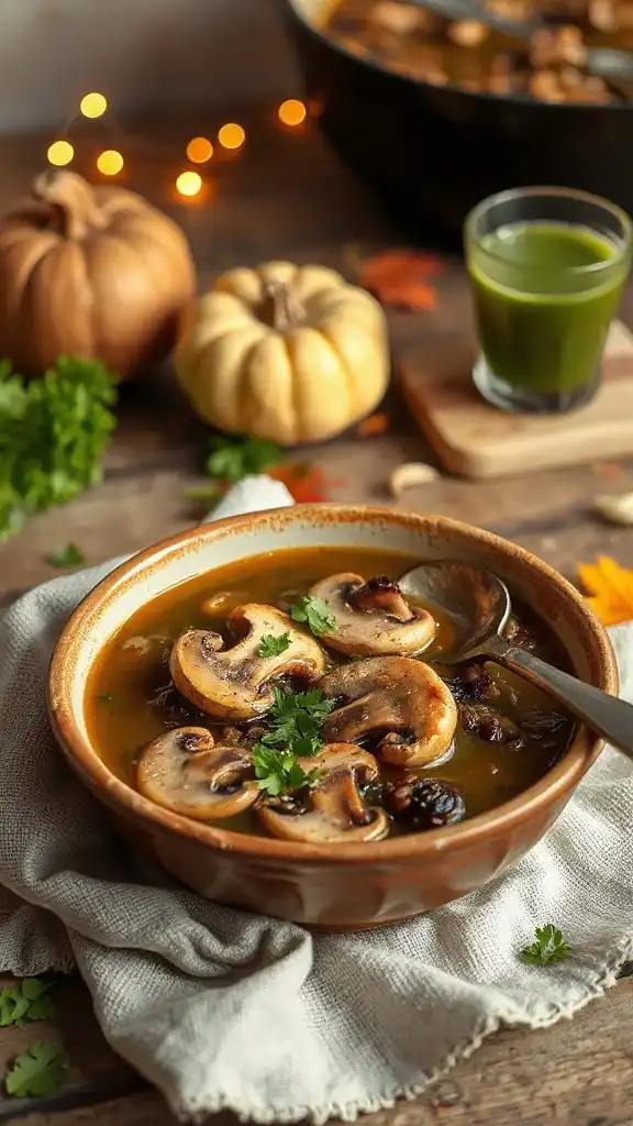 savory vegan mushroom soup