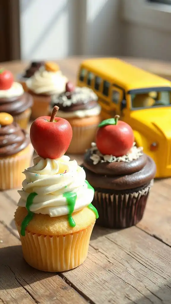 school themed cupcake decorating ideas