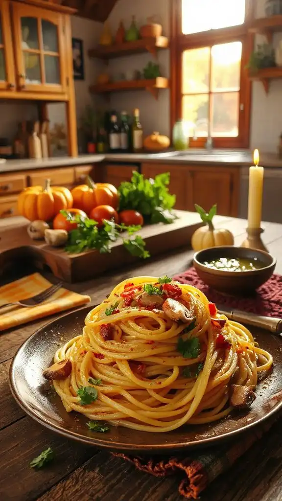 simple savory vegan pasta