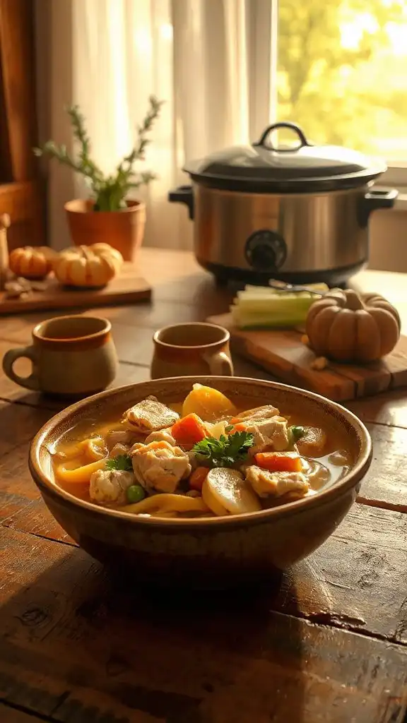 slow cooker chicken noodle soup