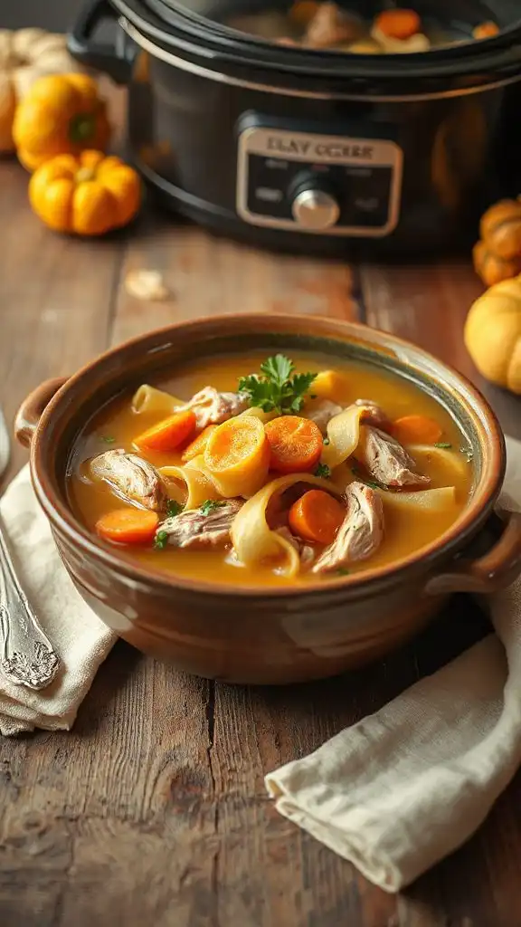 slow cooker chicken noodle soup