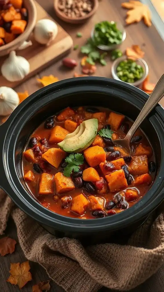 slow cooker sweet potato chili