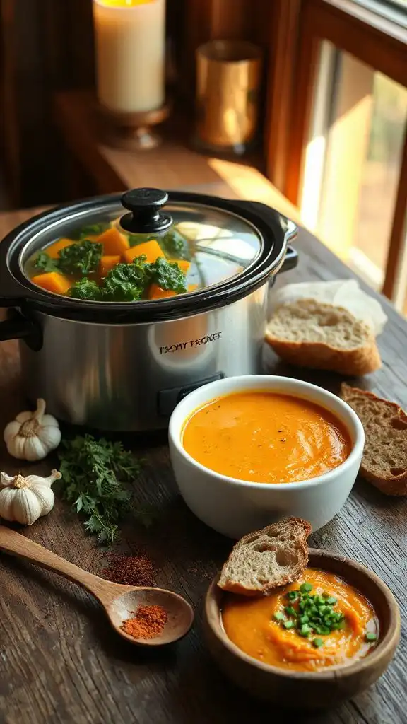 slow cooker vegetable soup