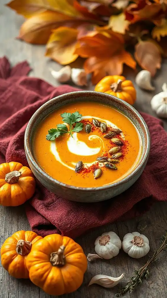 smoky chipotle pumpkin bisque