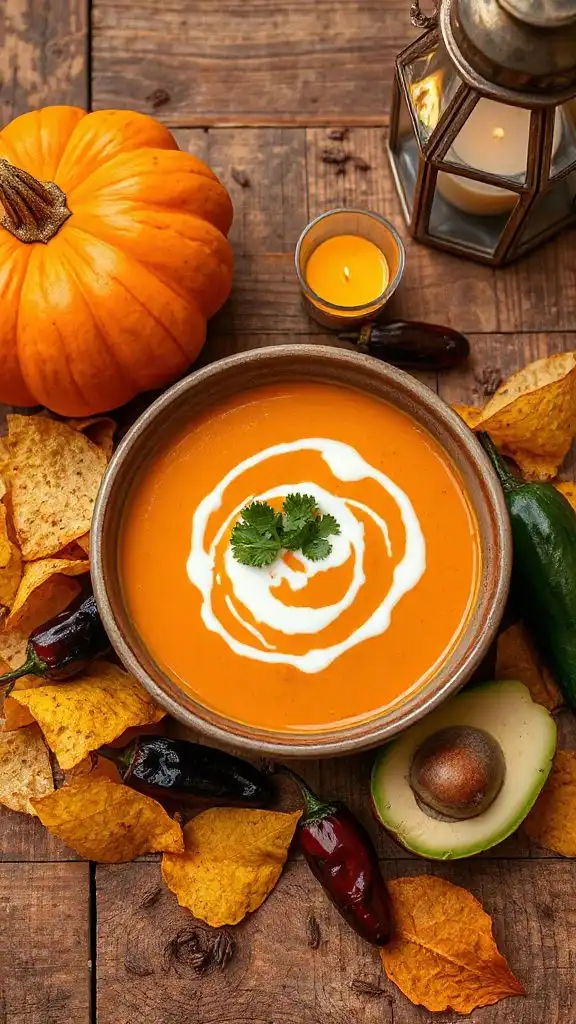 smoky chipotle pumpkin soup