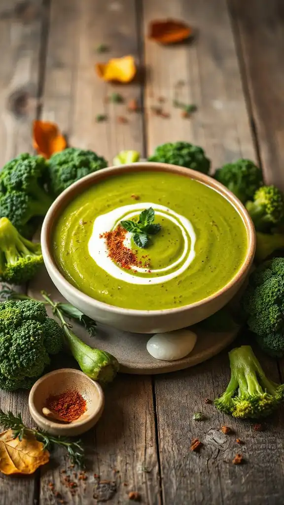 smoky paprika broccoli soup