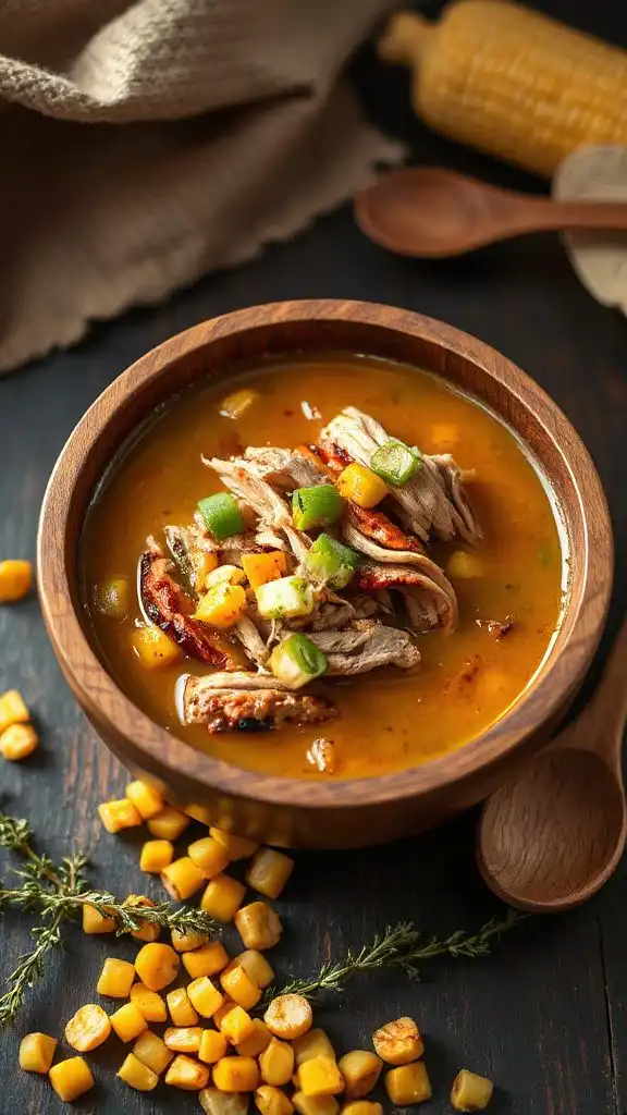smoky turkey corn chowder