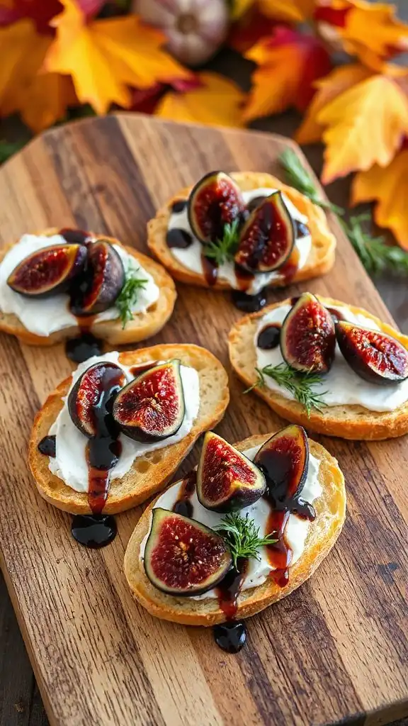 sophisticated fig cheese tartines