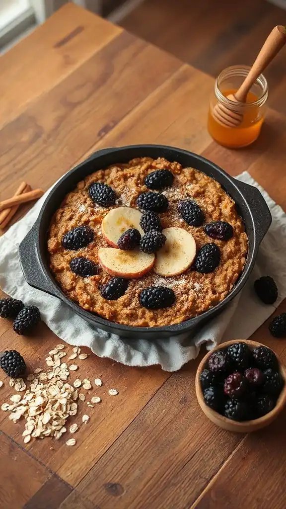 spiced blackberry baked oatmeal