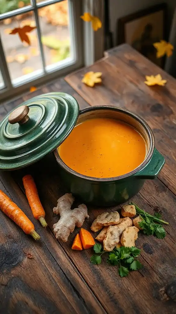 spiced carrot ginger soup