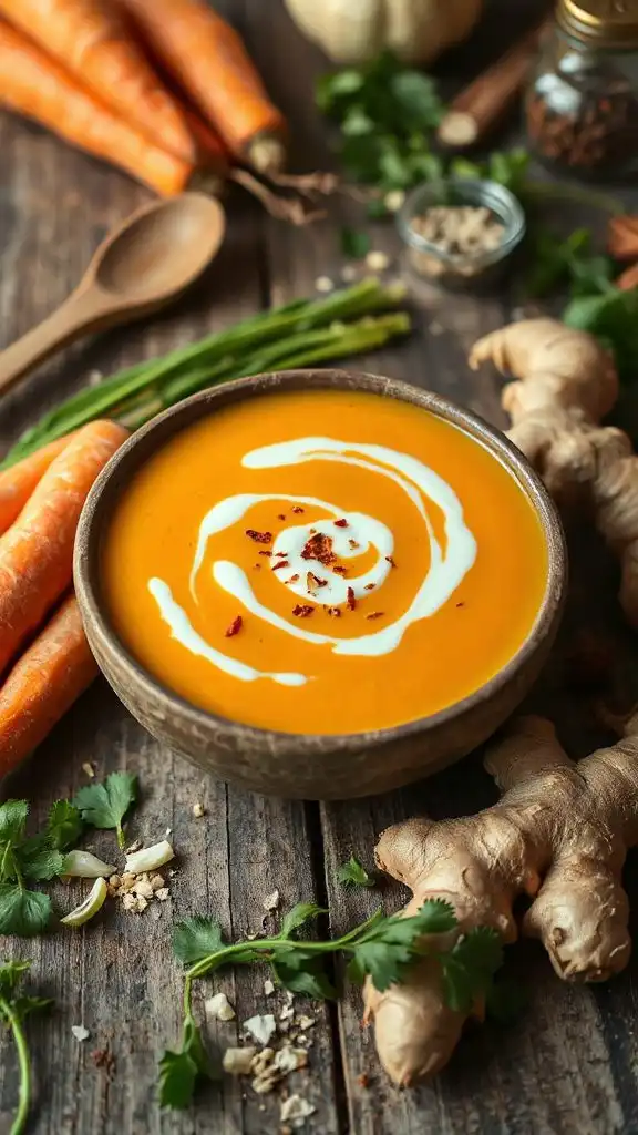 spiced carrot ginger soup