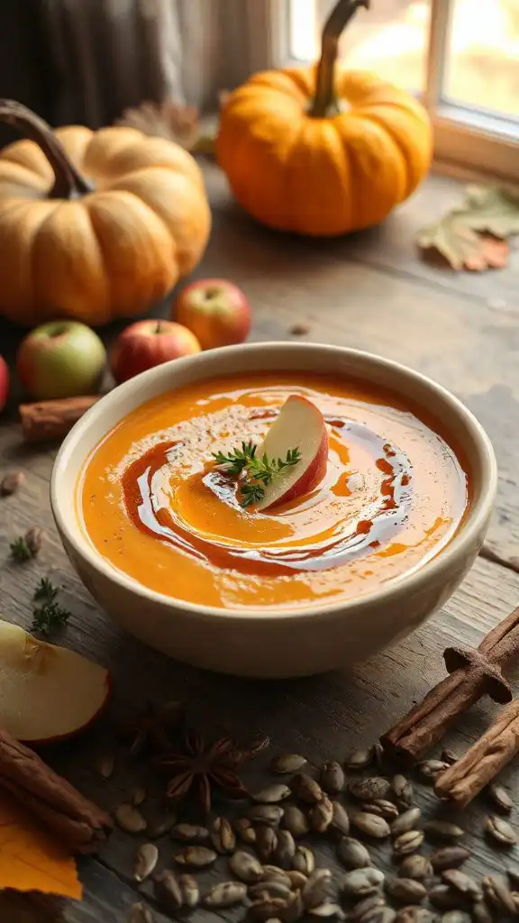 spiced fall apple carrot soup