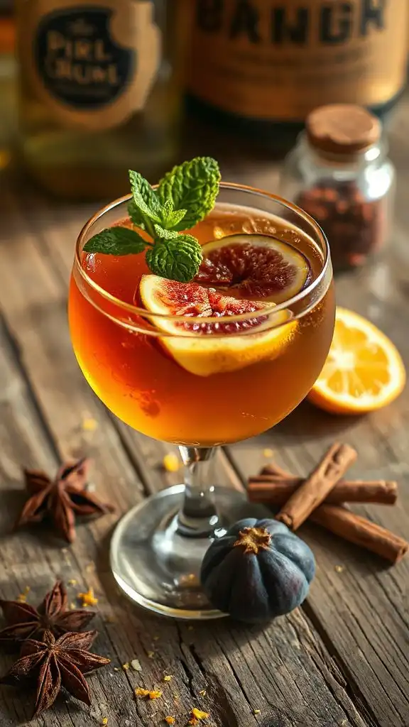 spiced fig rum sour cocktail spiced fig rum sour cocktail