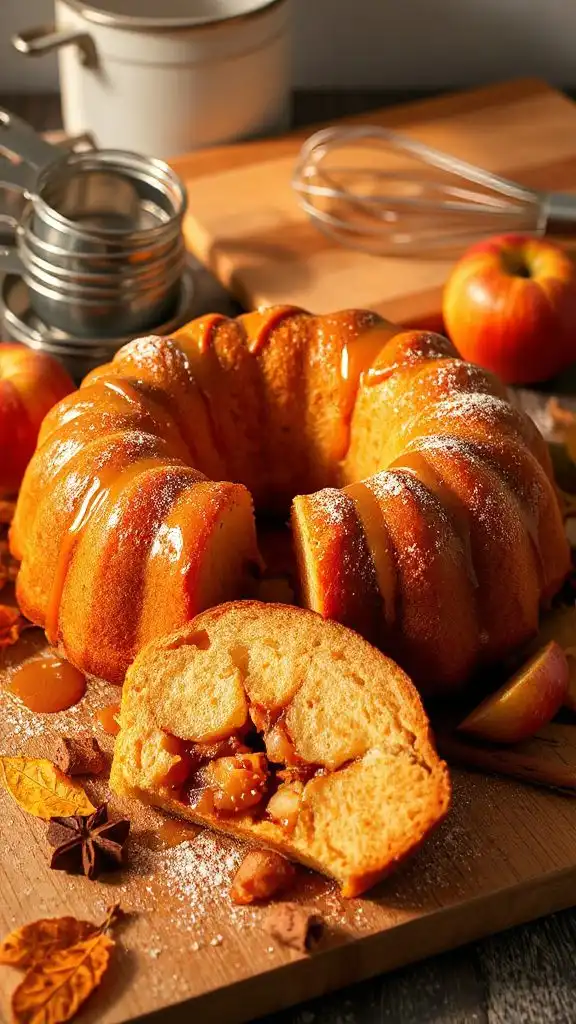 spiced honeycrisp apple bundt cake
