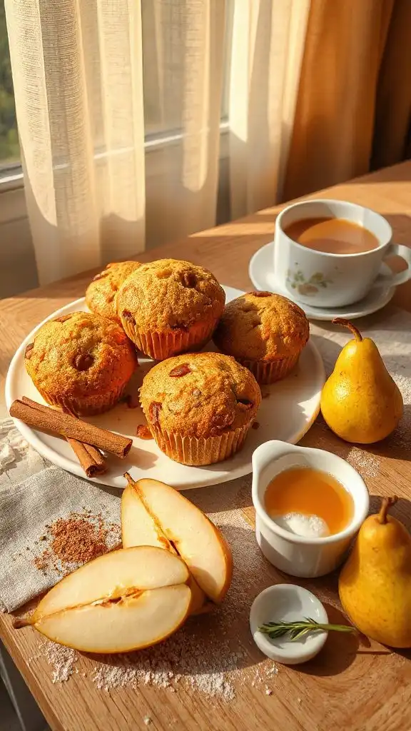 spiced pear muffins recipe