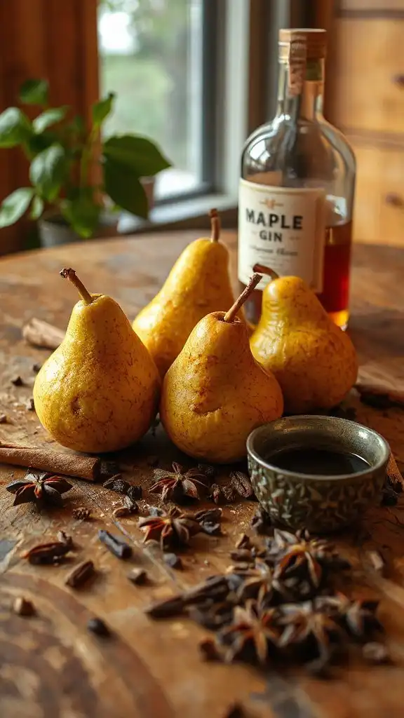spiced pears preparation process