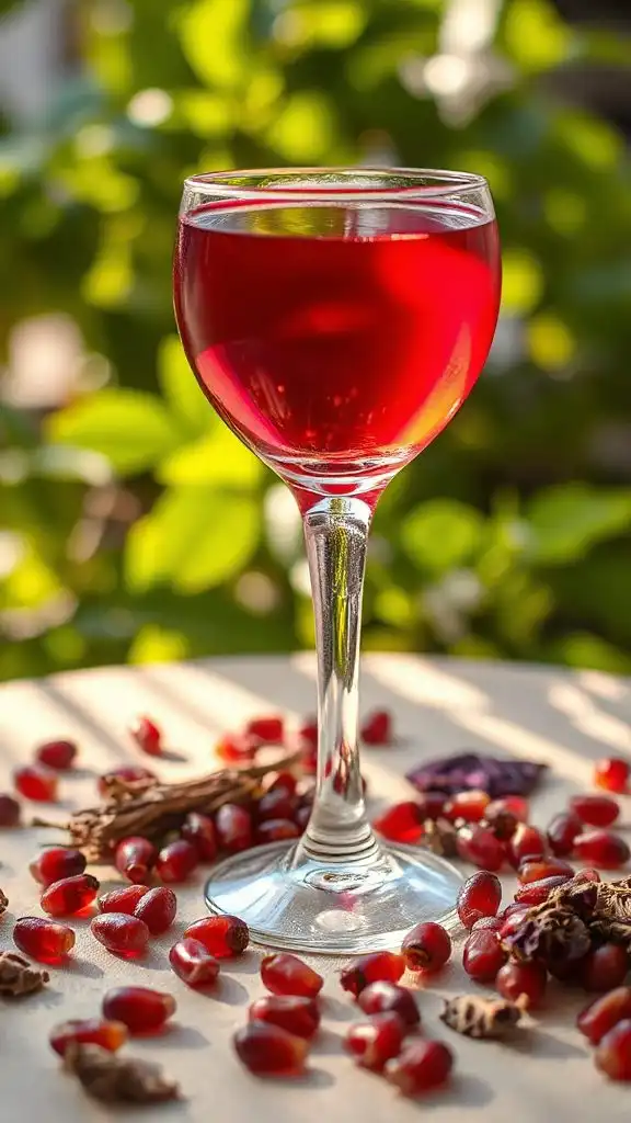 spiced pomegranate tequila infusion
